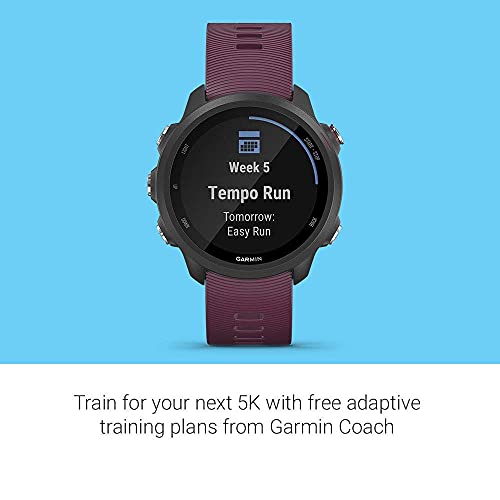 Garmin Forerunner 245, GPS Running Smartwatch with Advanced Dynamics, Berry - 010-02120-01