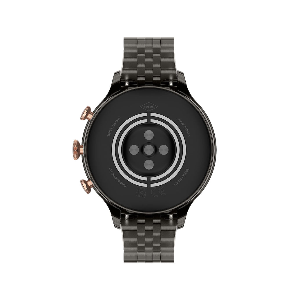 Fossil - Gen 6 Smartwatch 42mm Gunmetal Stainless Steel - Gunmetal/Rose Gold - FTW6078V