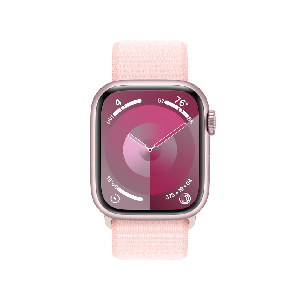 Apple Watch Series 9 GPS Cellular 41mm Smartwatch with Pink Aluminum Case, Sport Loop - MRJ13LL/A