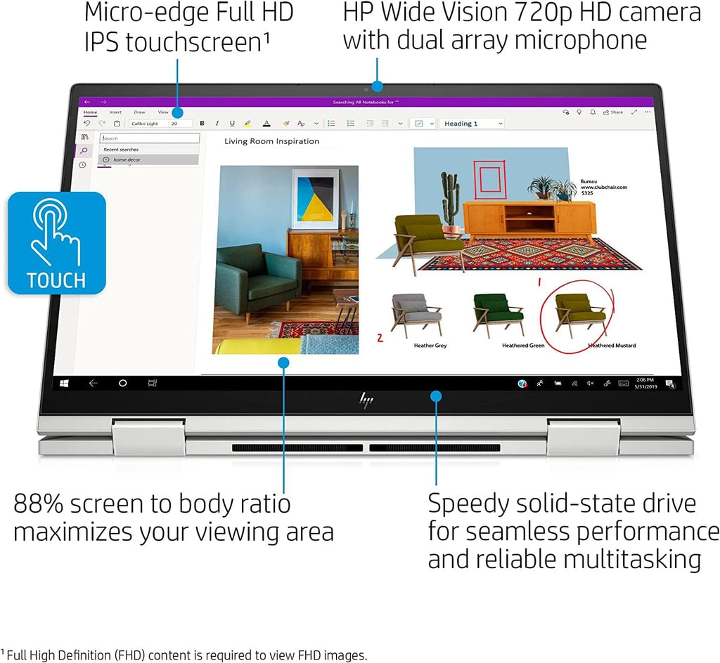 HP Envy x360 - 2-in-1 FHD Touch - i5-1135G7 - 16GB RAM - 512GB SSD - Silver