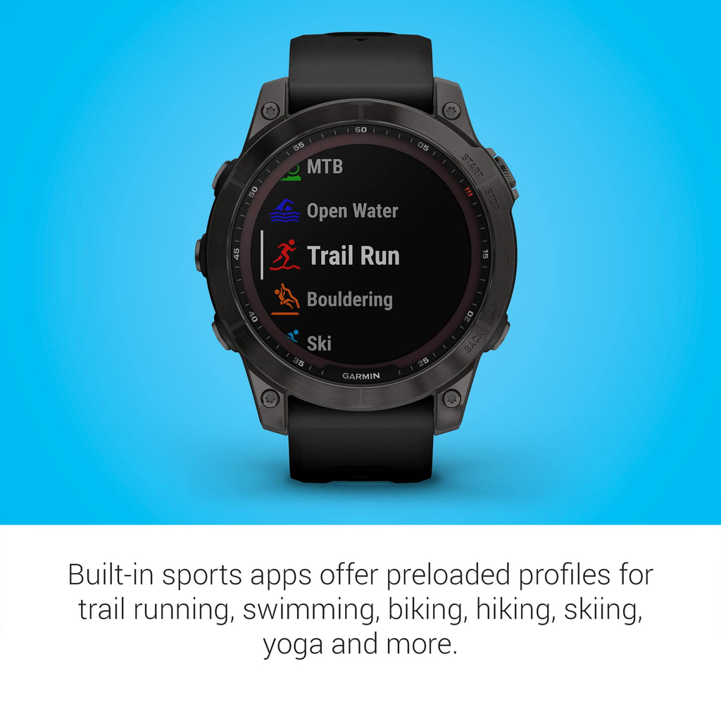 Garmin fenix 7 Solar GPS Smartwatch 47mm - Slate Gray - 010-02540-10