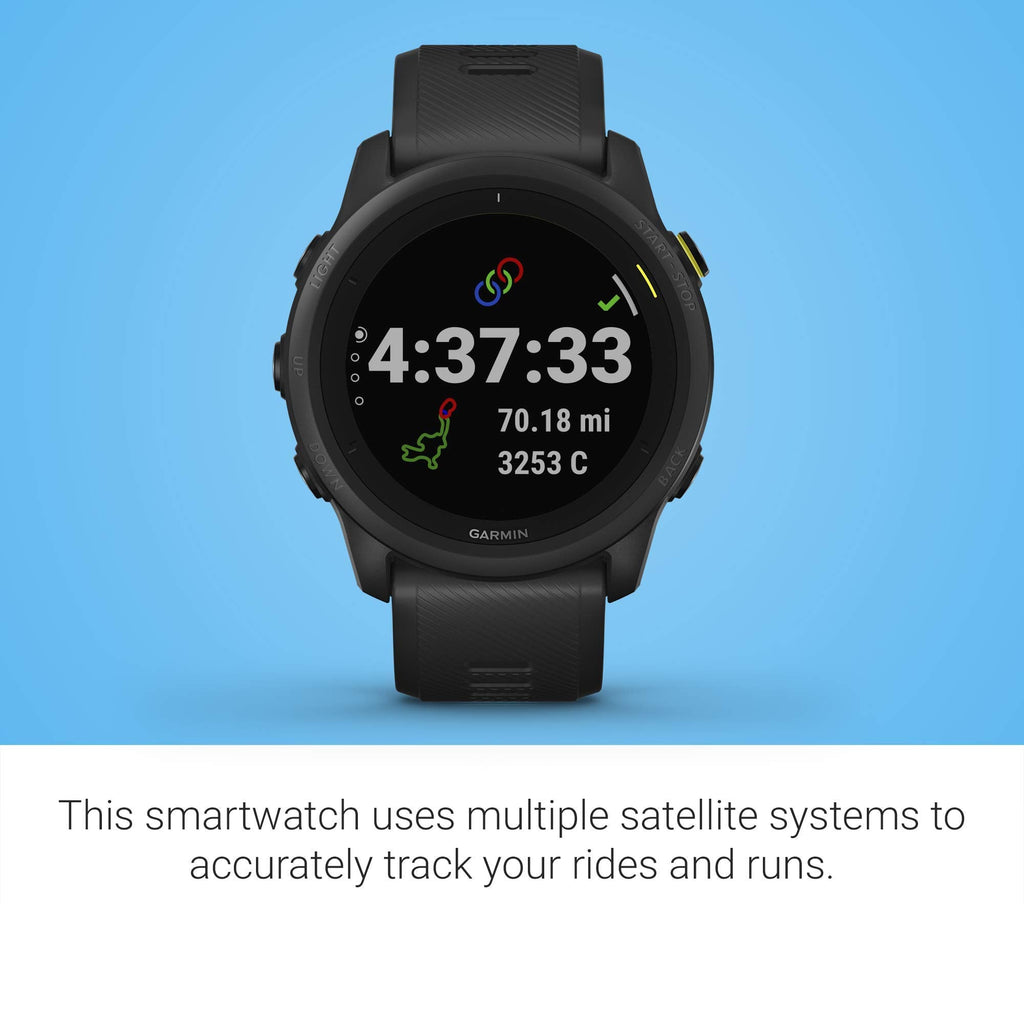 Garmin - Forerunner 745 GPS Smartwatch 30mm Fiber-Reinforced Polymer - Black - 010-02445-00