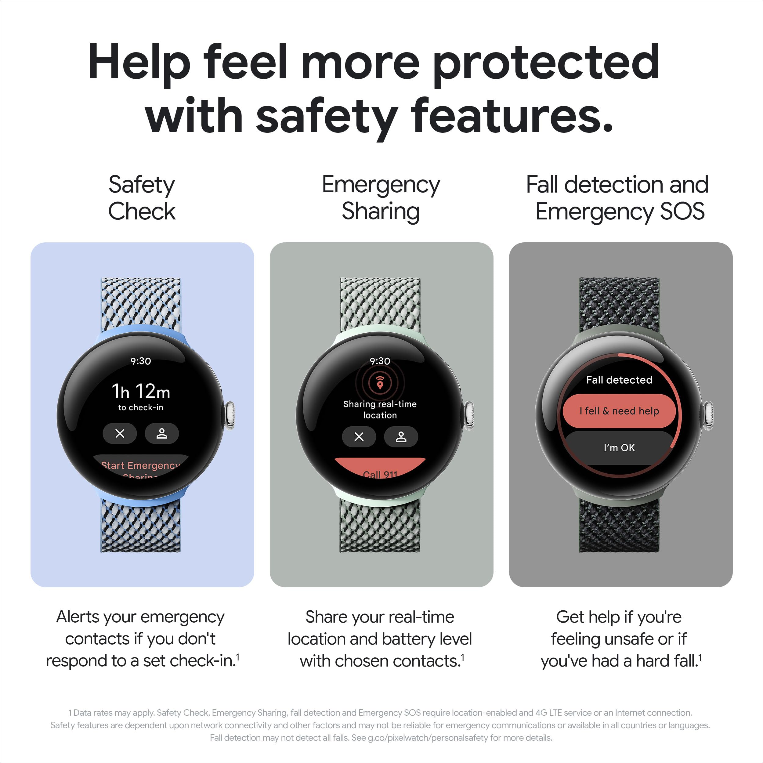 Google Pixel Watch 2 - 41mm Silver Aluminum Case with Porcelain Active Band - LTE - GA05015-US