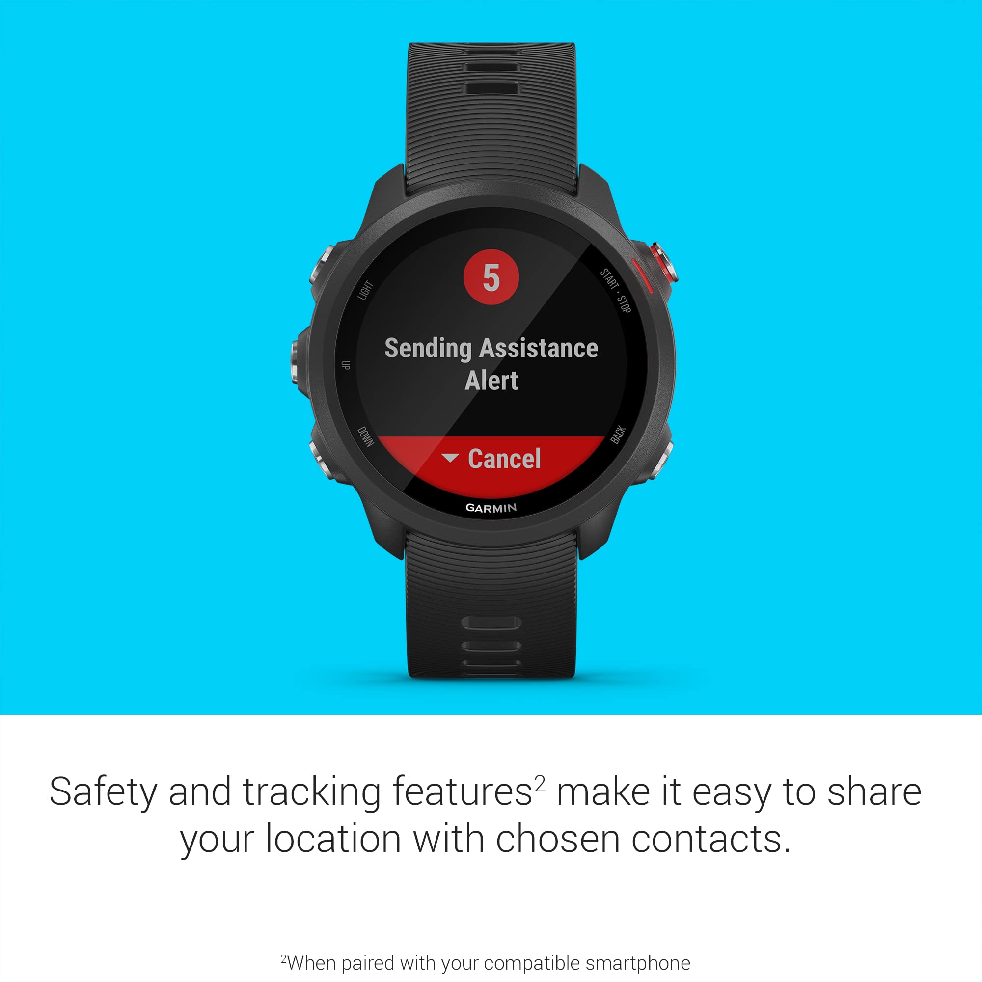 Garmin Forerunner 245 Music GPS Smartwatch - 42mm - Fiber-Reinforced Polymer - Black - 010-02120-20