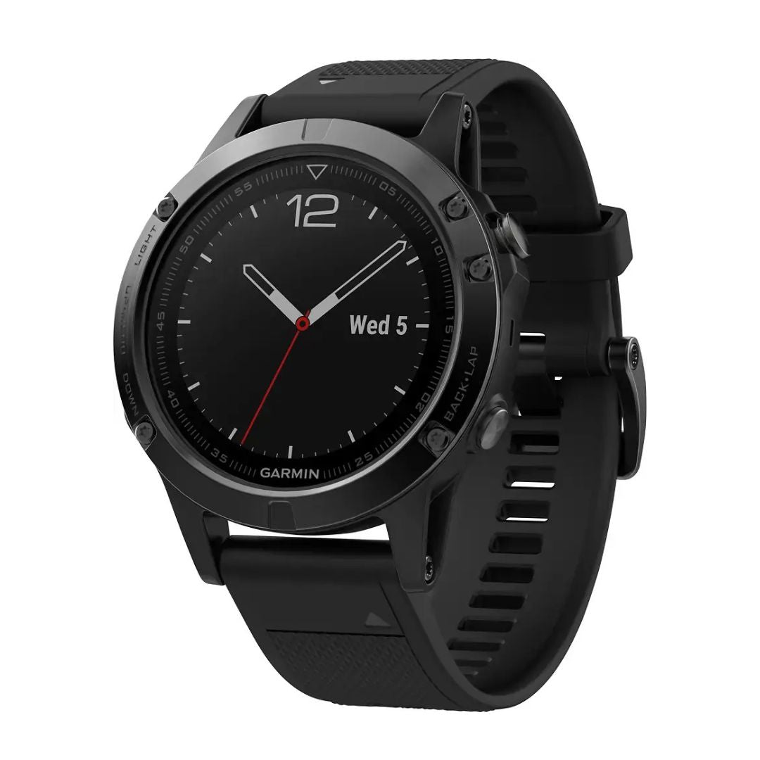 Garmin f?nix 5 Sapphire Smartwatch 47mm Fiber-Reinforced Polymer - Black w/ Black Band - 010-01688-10