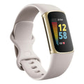 Fitbit Charge 5 ? Advanced Fitness & Health Tracker ? Soft Gold / White Band ? FB421GLWT