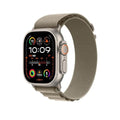 Apple Watch Ultra 2 (GPS + Cellular) 49mm Titanium Case with Olive Alpine Loop with Blood Oxygen - Medium - MREY3LL/A