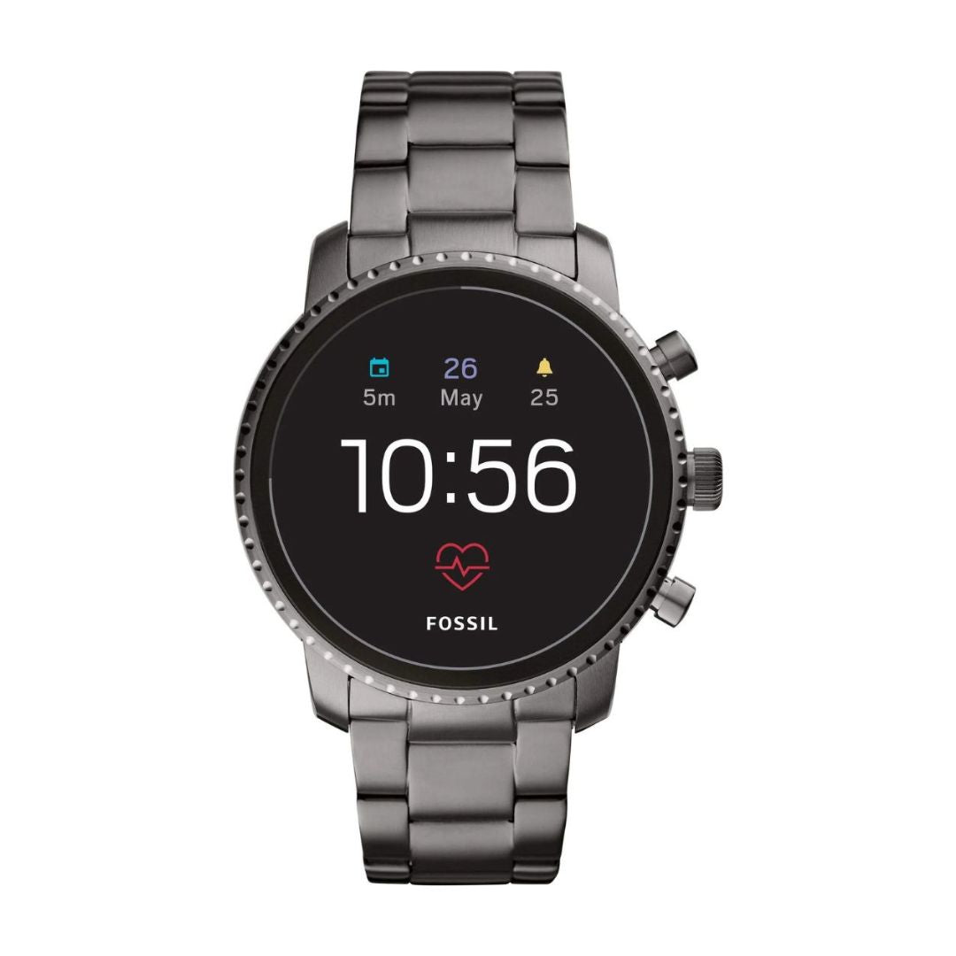 Fossil - Gen 4 Explorist HR Smartwatch 45mm Stainless Steel - Smoke Gray - FTW4012