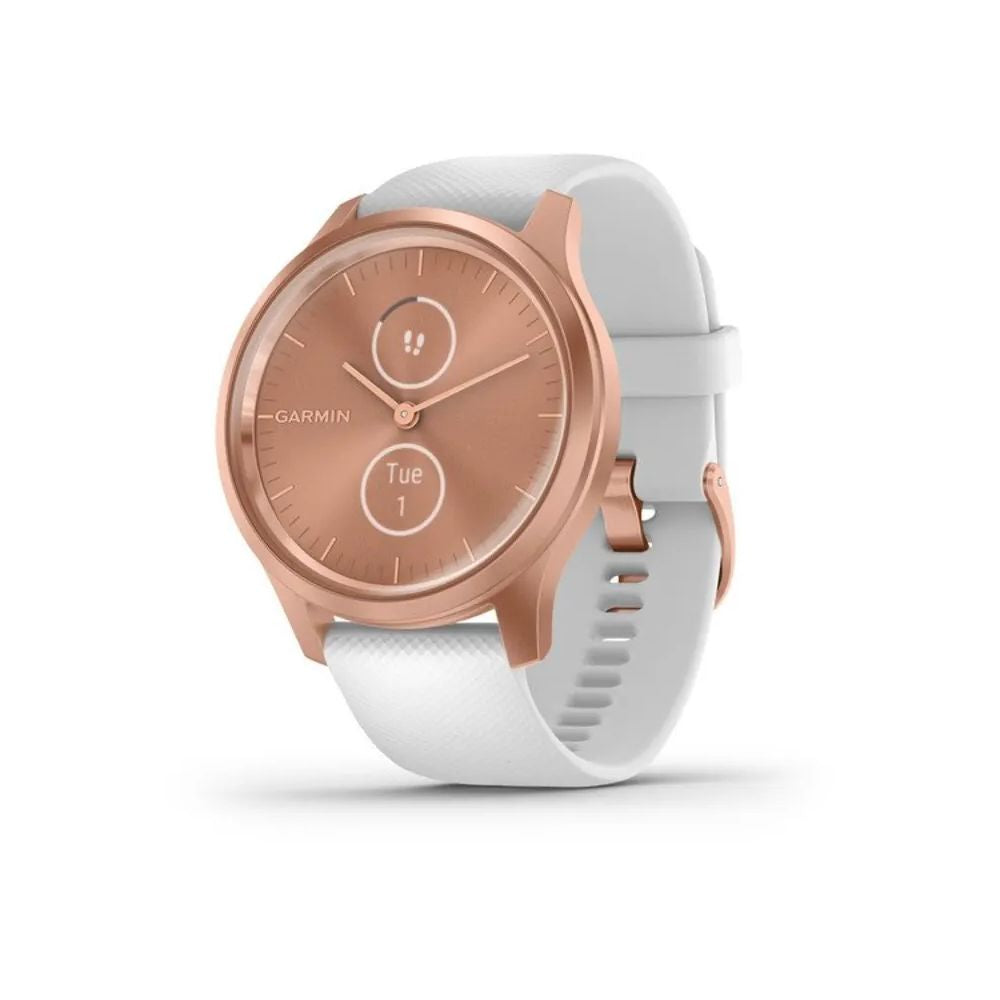 Garmin vivomove Style Hybrid Smartwatch 42mm, Rose Gold Aluminum Case, Silicone - 010-02240-00