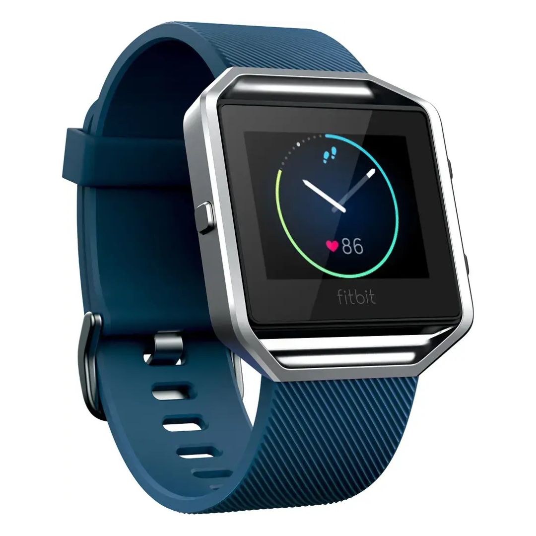 Fitbit Blaze ? Smart Fitness Watch HR Monitor ? Large ? Blue Band ? FB502SBUL