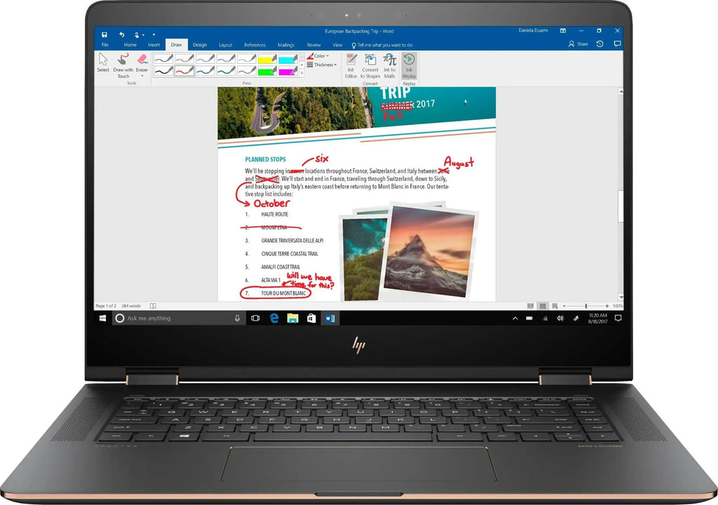 HP Spectre x360 2in1 UHD Touch-i7-8550U-16GB RAM-MX150 - 512GB SSD - 15-ch0011nr