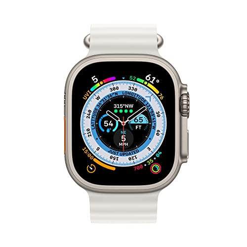 Apple Watch Ultra (GPS + Cellular) 49mm Titanium Case with White Ocean Band ? MNH83LL/A