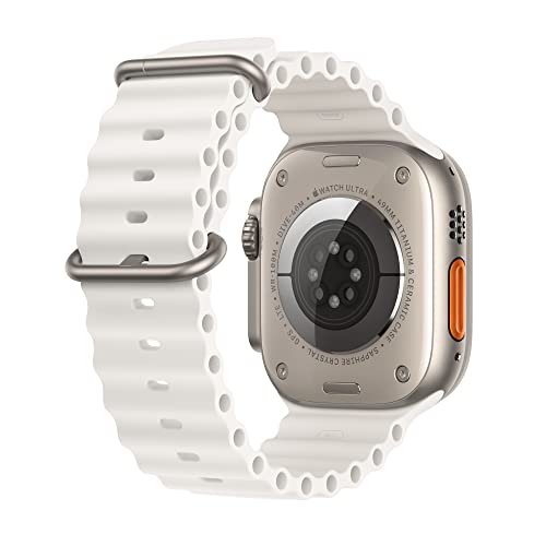 Apple Watch Ultra (GPS + Cellular) 49mm Titanium Case with White Ocean Band ? MNH83LL/A