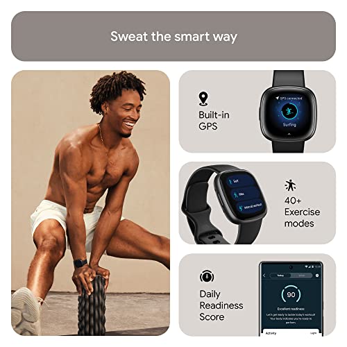 Fitbit Versa 4 Smartwatch ? Graphite (FB523BKBK-US)