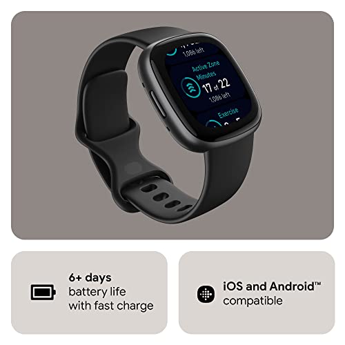 Fitbit Versa 4 Smartwatch ? Graphite (FB523BKBK-US)