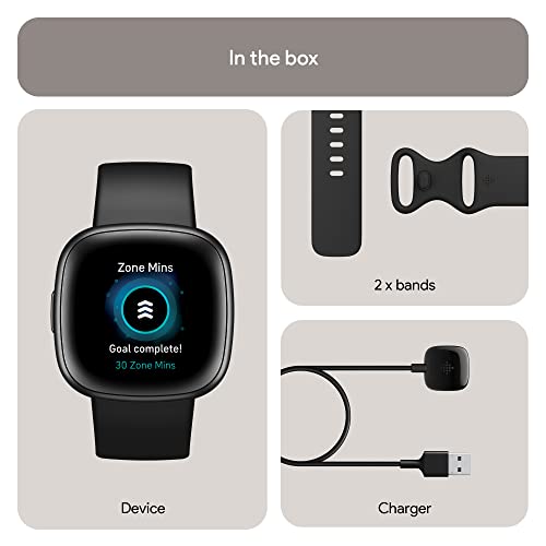 Fitbit Versa 4 Smartwatch ? Graphite (FB523BKBK-US)