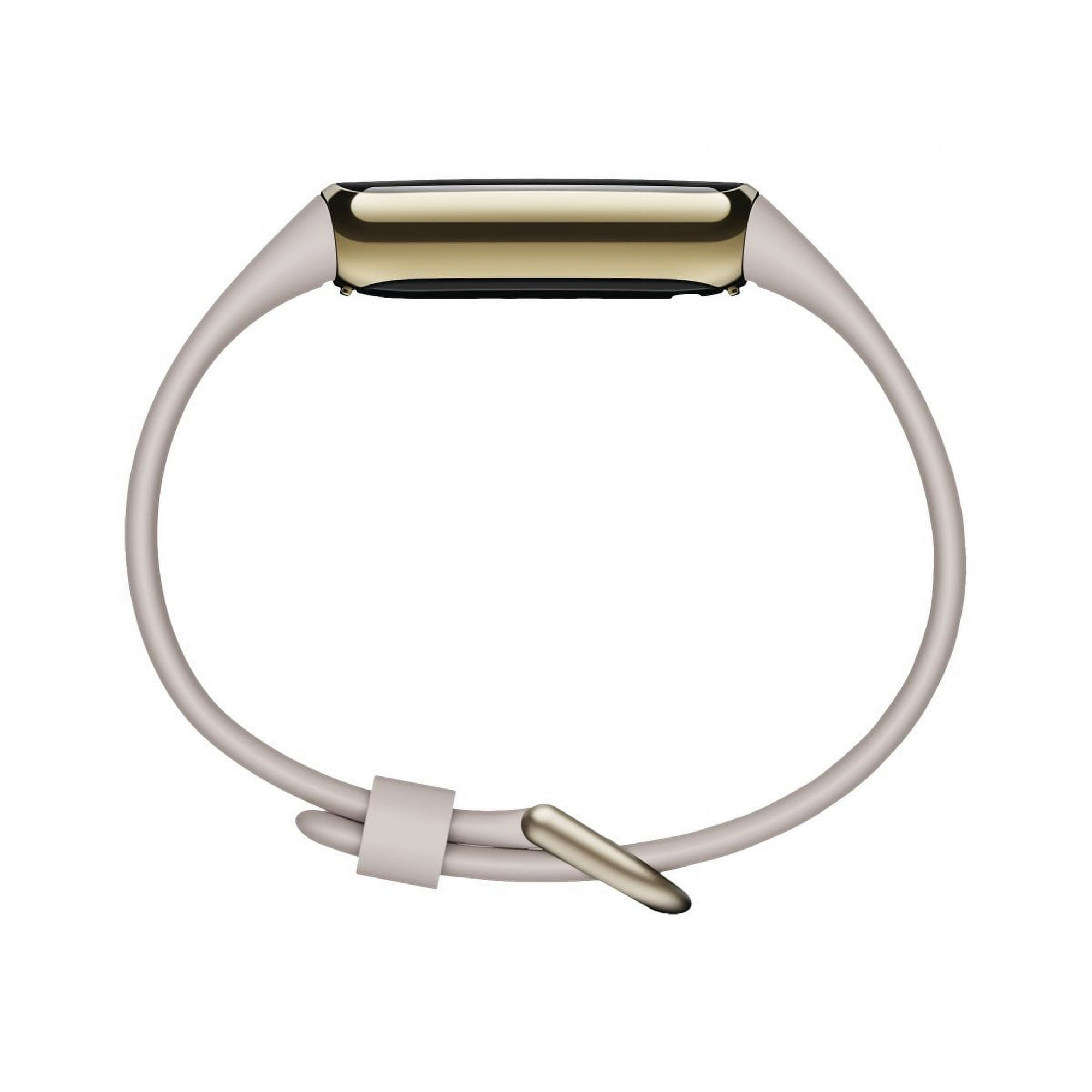 Fitbit Luxe Fitness & Wellness Tracker ? Soft Gold Case with White Band ? FB422GLWT