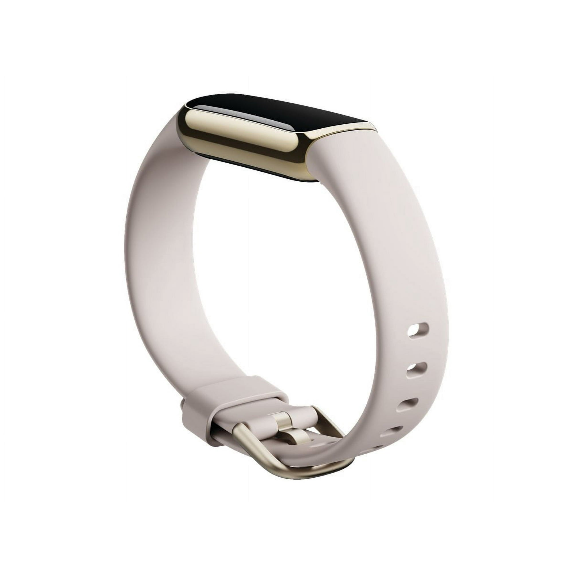 Fitbit Luxe Fitness & Wellness Tracker ? Soft Gold Case with White Band ? FB422GLWT