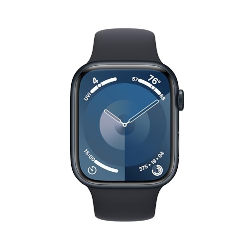 Apple Watch Series 9 (GPS + Cellular) ? 45mm Aluminum Case with Midnight Sport Band (S/M) ? Midnight ? MRMC3LW/A