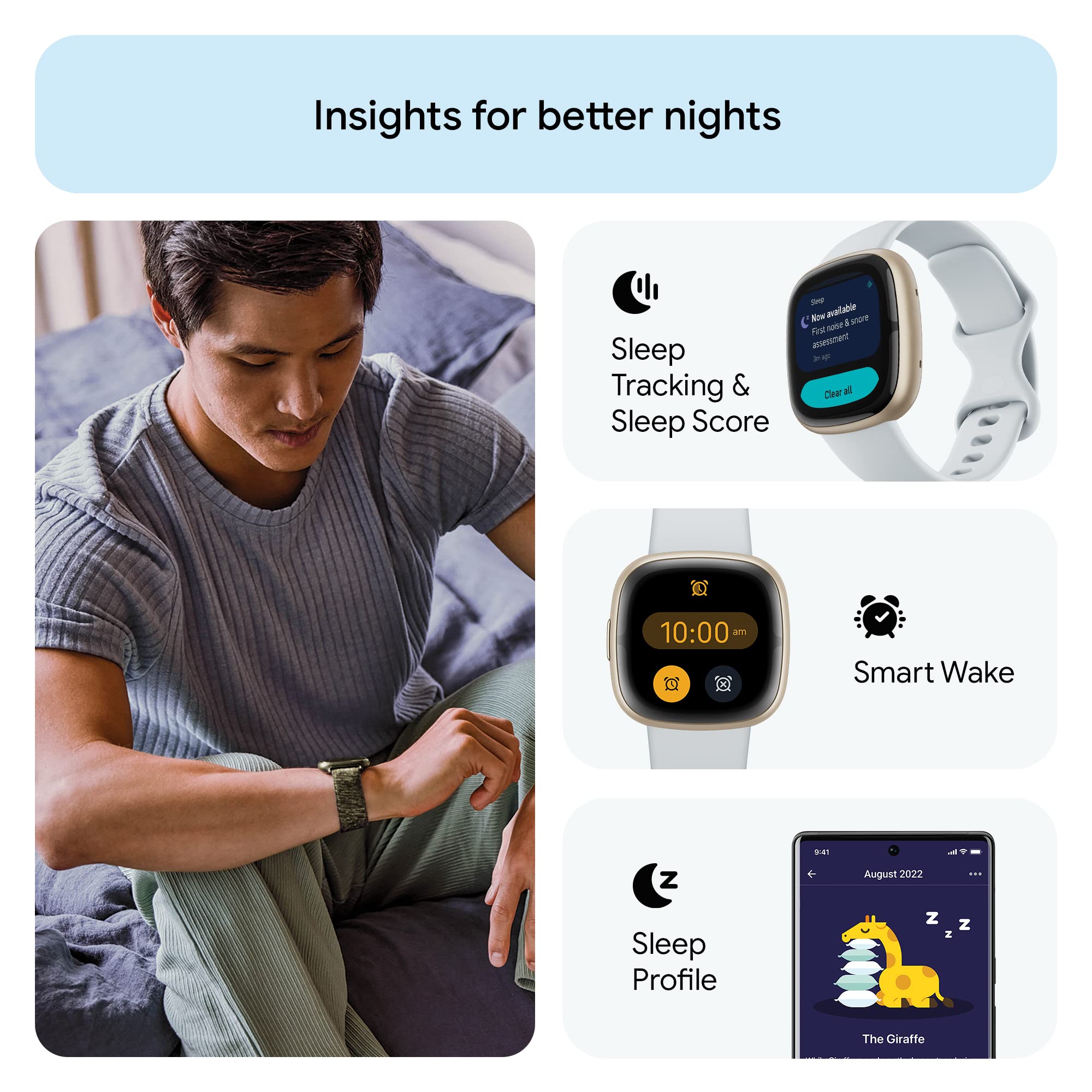 Fitbit - Sense 2 Advanced Health Smartwatch - Pale Gold - FB521GLBM-US