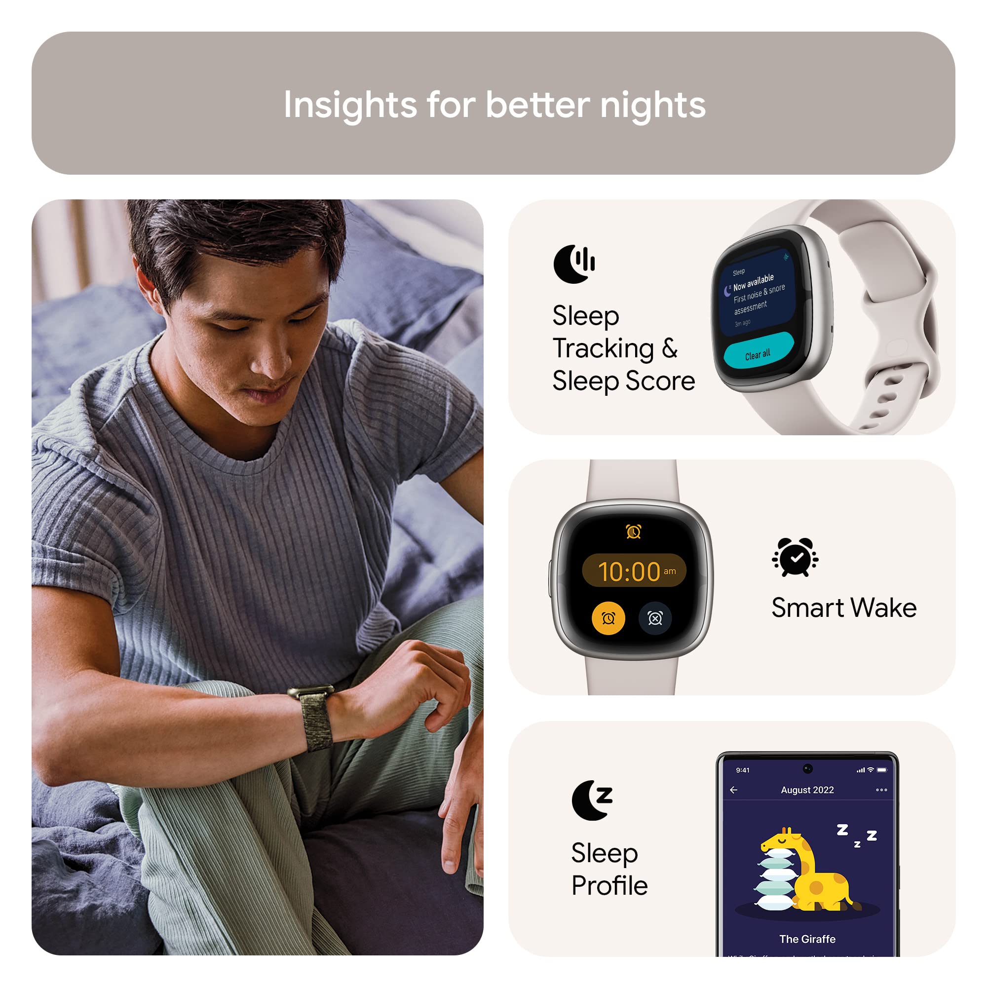 Fitbit - Sense 2 Advanced Health Smartwatch - Platinum - FB521SRWT-US