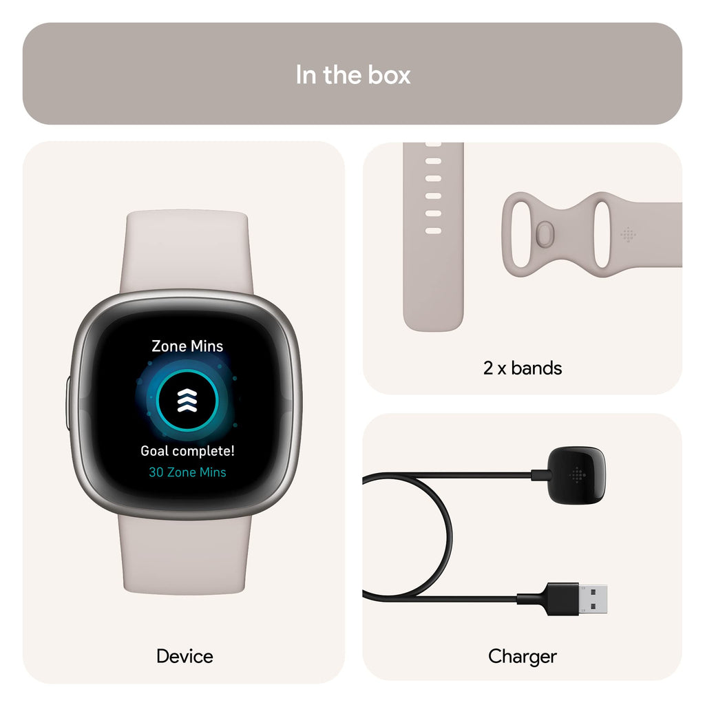 Fitbit - Sense 2 Advanced Health Smartwatch - Platinum - FB521SRWT-US