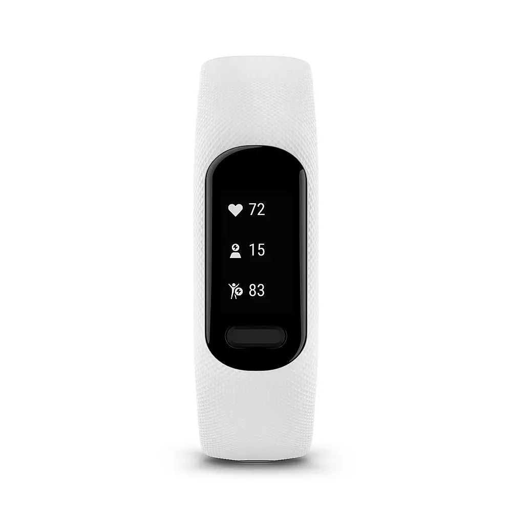 Garmin v¡vosmart 5 Smart Fitness Tracker + Heart Rate ? Small/Medium ? White ? 010-02645-01