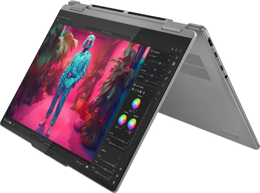 Lenovo - Yoga 7 2-in-1 14" 2K Touchscreen Laptop - AMD Ryzen 7 8840HS - 16GB RAM - 1 TB SSD - Artic Grey - 83DK000AUS