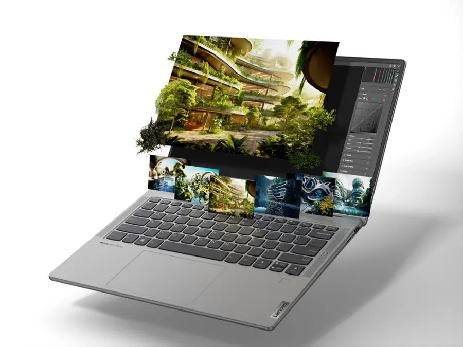 Lenovo - Yoga 7 2-in-1 14" 2K Touchscreen Laptop - AMD Ryzen 7 8840HS - 16GB RAM - 1 TB SSD - Artic Grey - 83DK000AUS