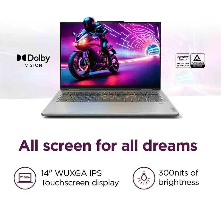 Lenovo - Yoga 7 2-in-1 14" 2K Touchscreen Laptop - AMD Ryzen 7 8840HS - 16GB RAM - 1 TB SSD - Artic Grey - 83DK000AUS