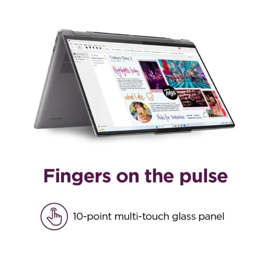 Lenovo - Yoga 7 2-in-1 14" 2K Touchscreen Laptop - AMD Ryzen 7 8840HS - 16GB RAM - 1 TB SSD - Artic Grey - 83DK000AUS