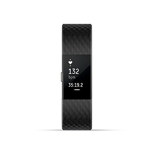 Fitbit Charge 2 Heart Rate + Fitness Wristband, Special Edition ? Gunmetal, Large ? FB407GMBKL