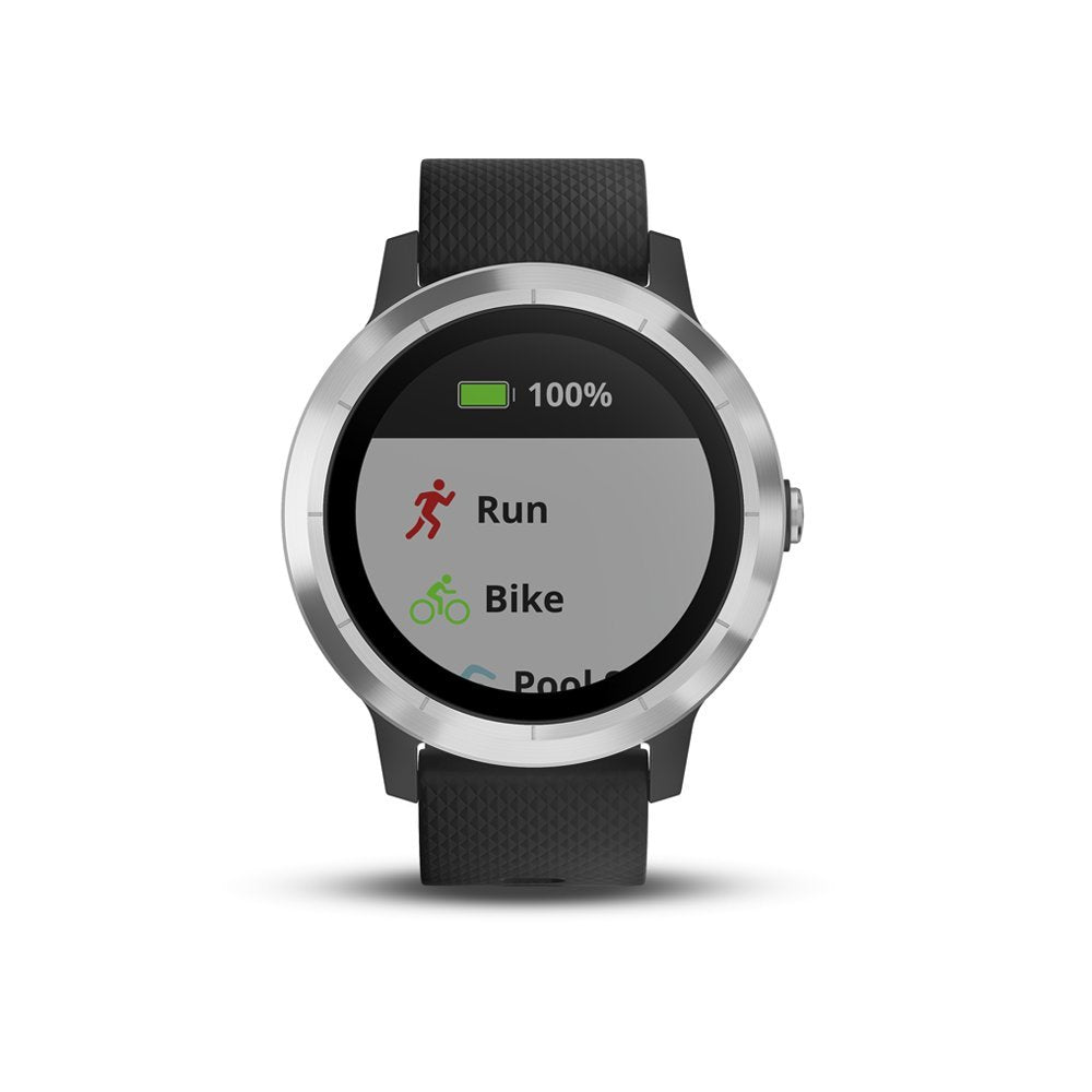 Garmin Vivoactive 3 GPS Smartwatch with Built-in Sports Apps - Black/Silver - 010-01769-01