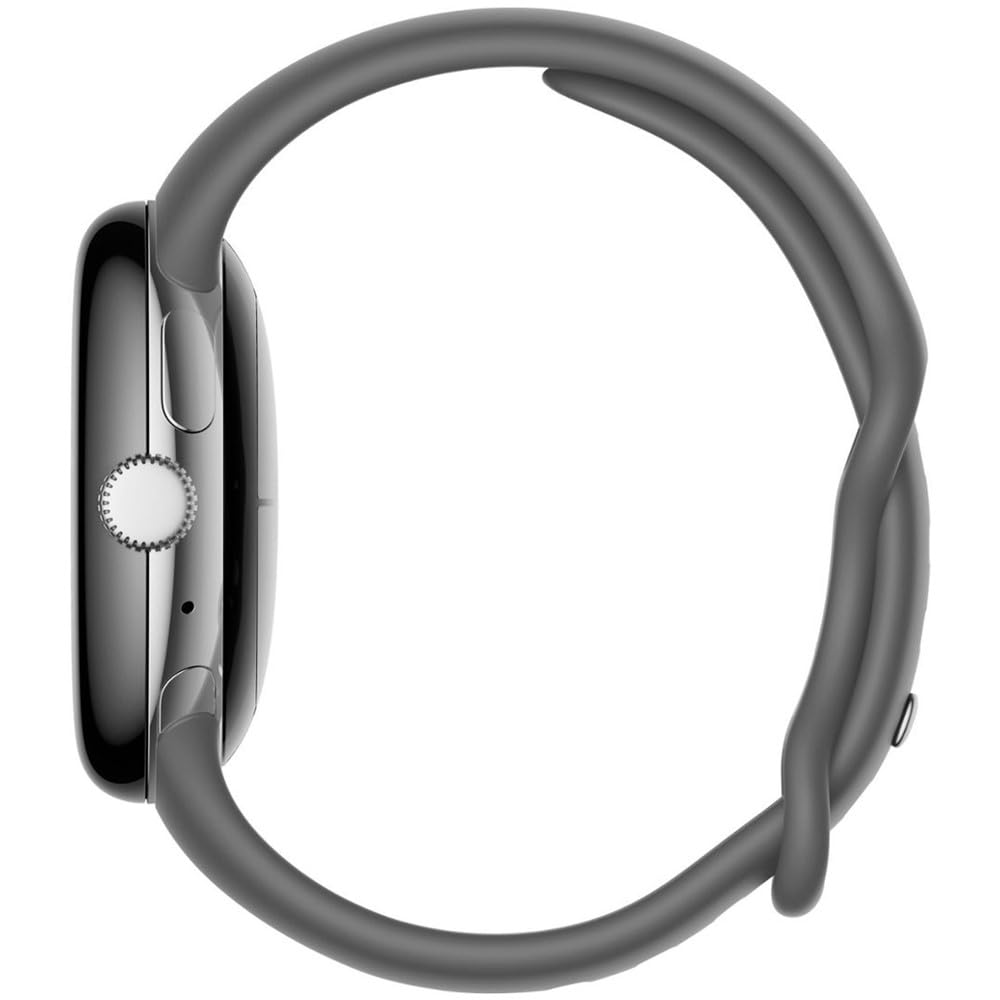 Google Pixel Watch 4G LTE 41mm Silver Stainless Steel w/ Charcoal Active Band