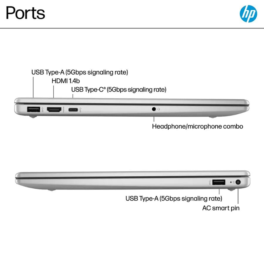 HP Laptop ? 15.6" HD Touch ? Intel Core i5-1235U ? 8GB RAM ? 512GB SSD ? Silver ? 15-fd0005dx