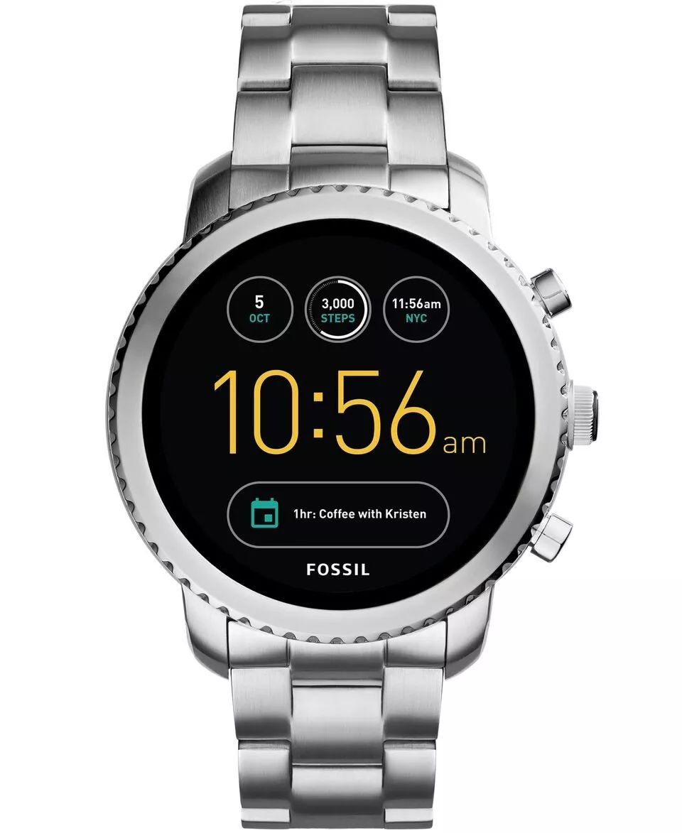 Fossil Gen 3 Explorist 46mm Silver Stainless Steel with Stainless Steel Band ? FTW4000