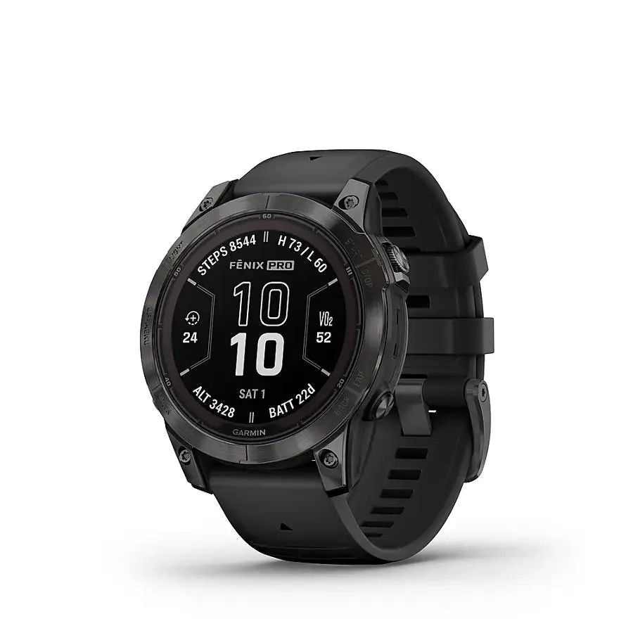 Garmin fenix 7 Pro Solar Sapphire ? 47mm GPS ? Carbon Gray DLC Titanium ? 010-02777-10