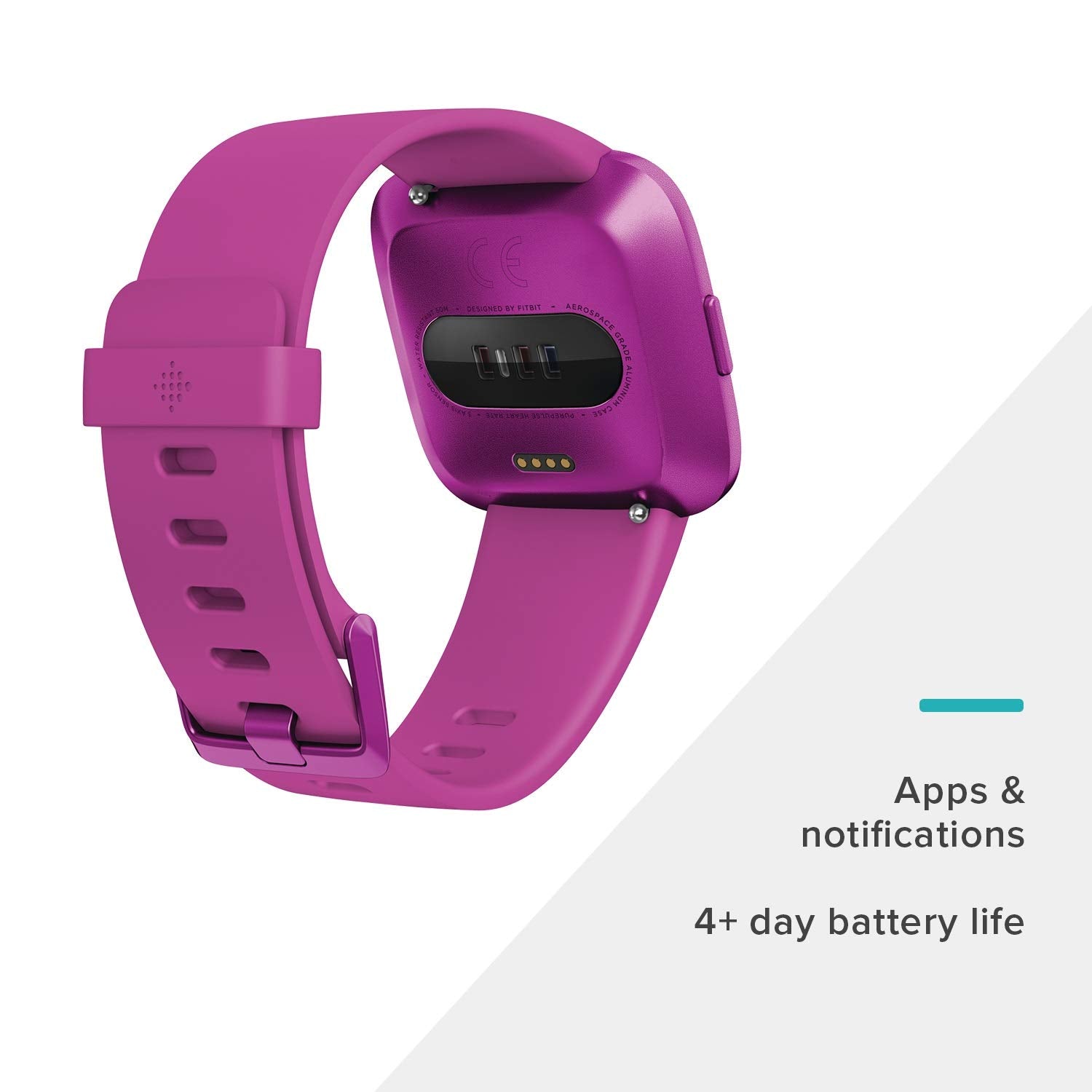 Fitbit Versa Lite Edition ? Smartwatch ? Mulberry w/ Small and Large Bands ? FB415PMPM
