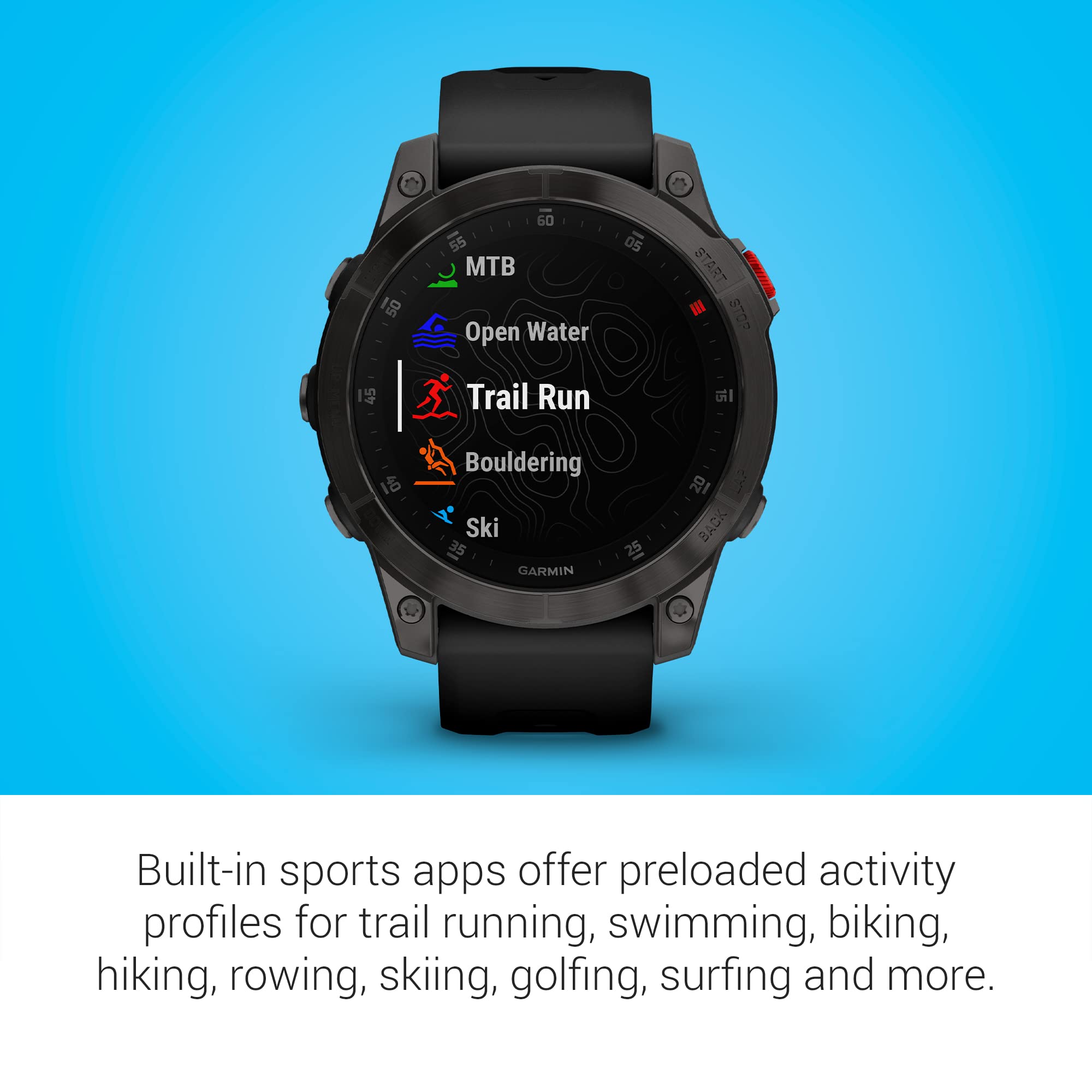 Garmin epix (Gen 2) GPS Smartwatch ? 47mm ? Fiber-Reinforced Polymer with Titanium Bezel ? 010-02582-10