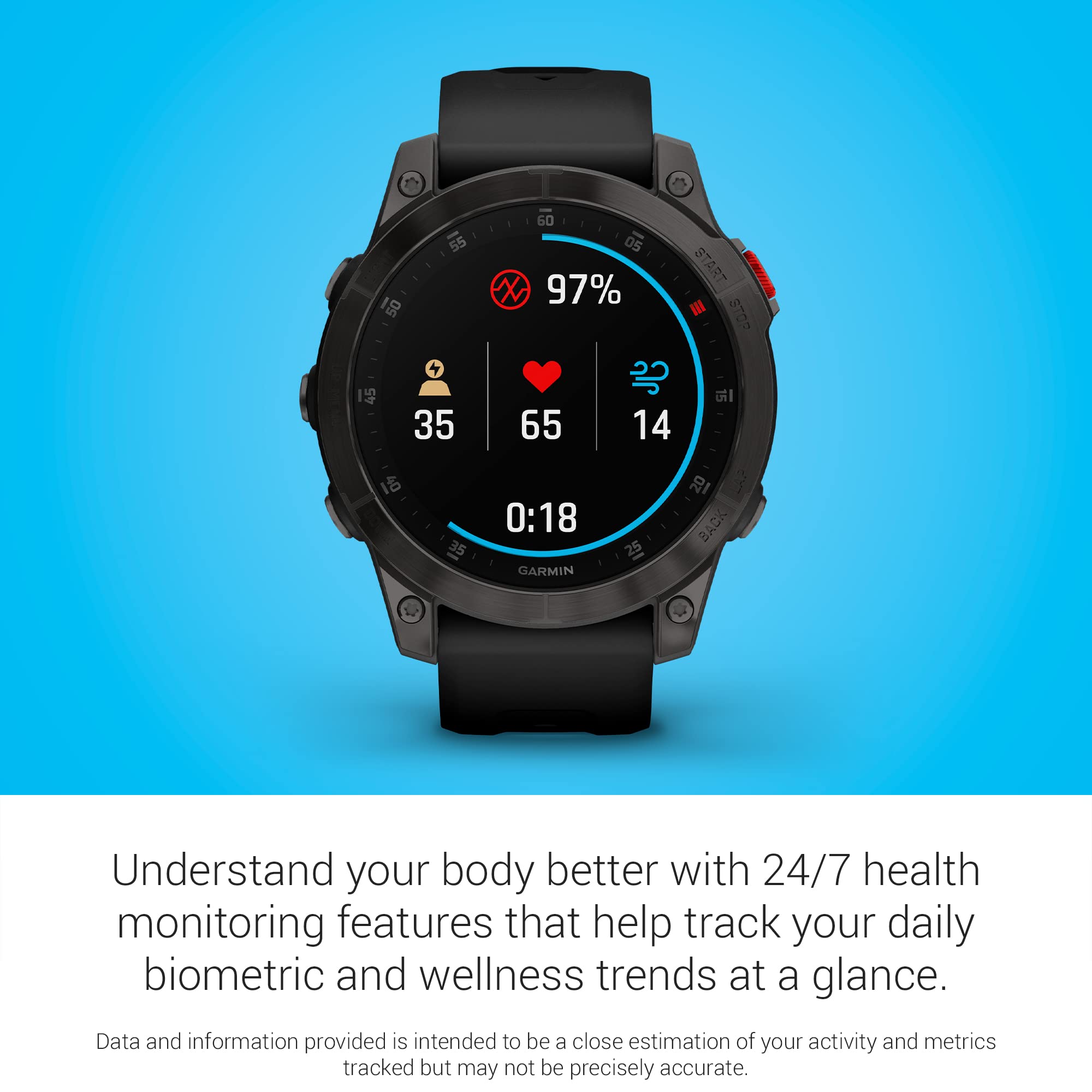 Garmin epix (Gen 2) GPS Smartwatch ? 47mm ? Fiber-Reinforced Polymer with Titanium Bezel ? 010-02582-10