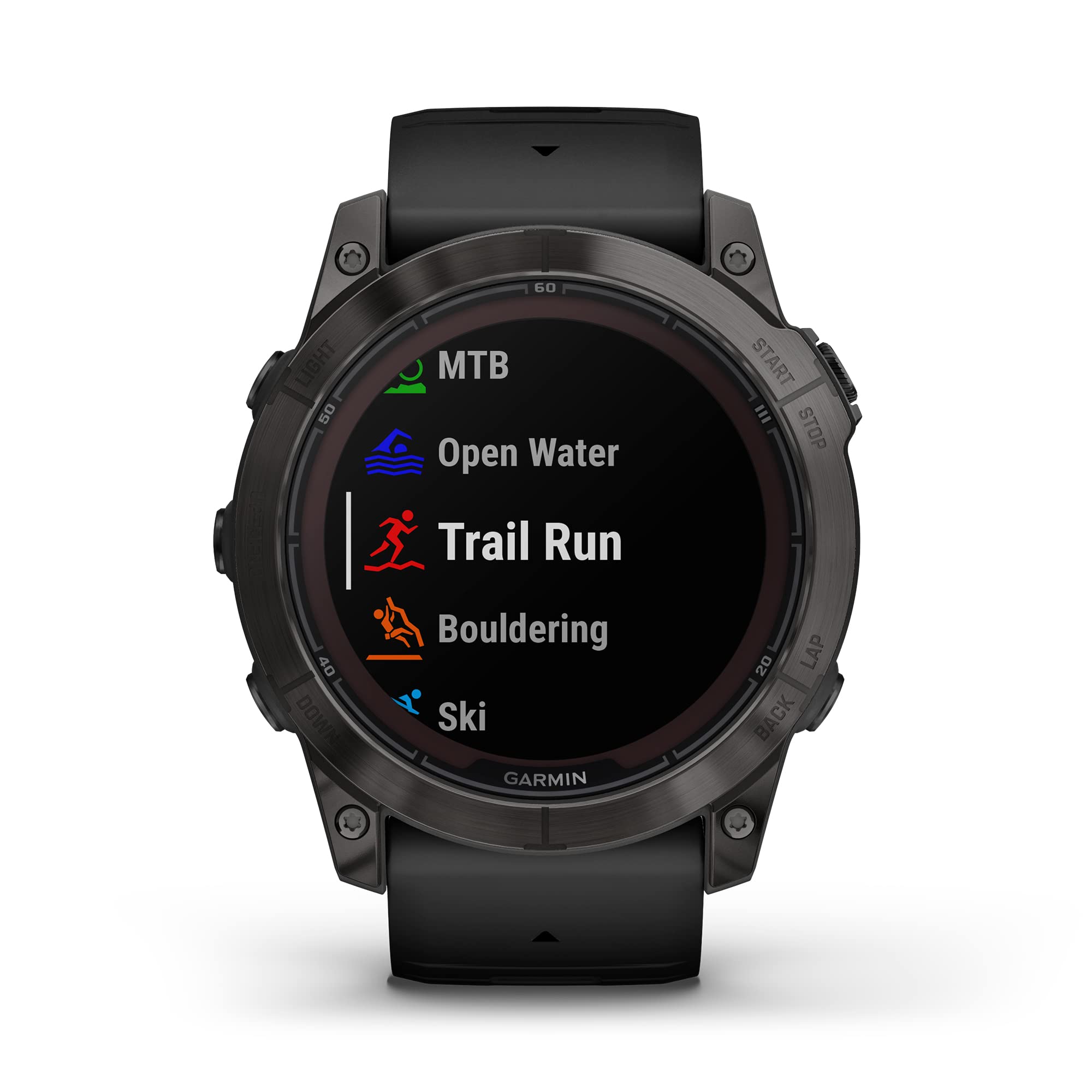 Garmin f?nix 7X Pro Sapphire Solar GPS ? Carbon Gray DLC Titanium with Black Silicone Band ? 010-02778-10