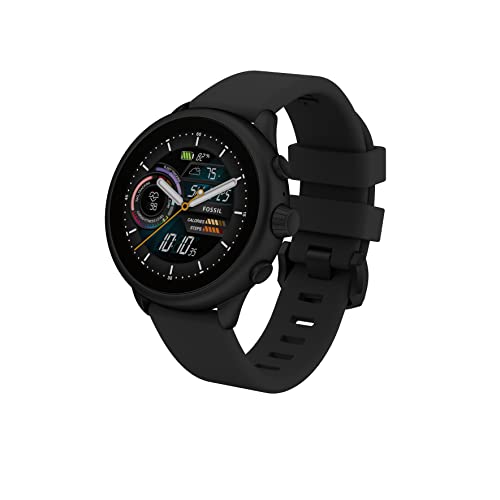 Fossil Unisex Gen 6 44mm Wellness Edition Touchscreen Silicone Smart Watch -  Black - FTW4069V
