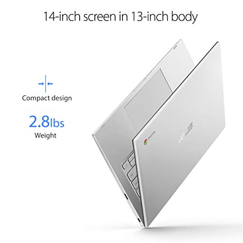 ASUS 14" Chromebook - Intel Core M3-8100Y - 8GB - 64GB eMMC - Silver C425TA-M364