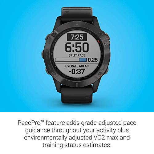 Garmin - fenix 6 Sapphire Smartwatch 47mm Fiber-Reinforced Polymer Carbon Gray - 010-02158-10
