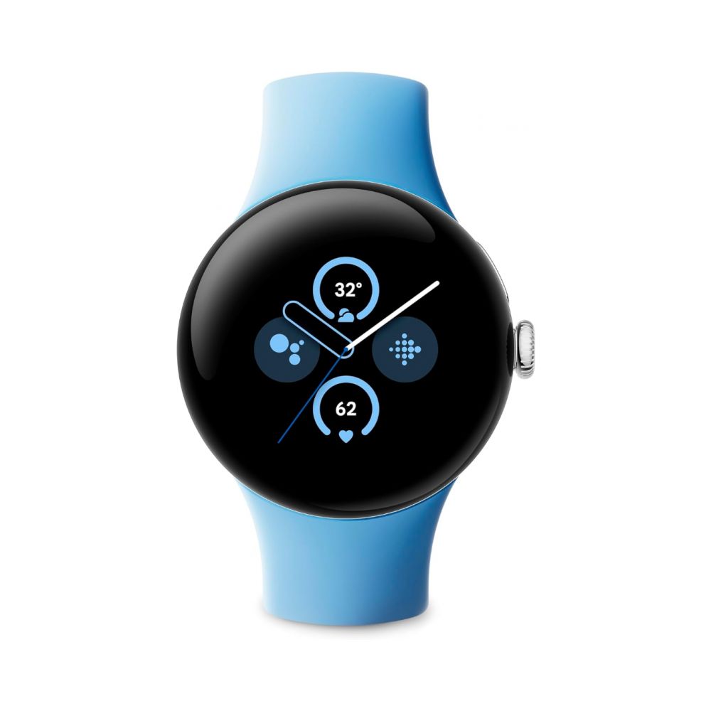 Google Pixel Watch 2 - Polished Silver Case with Bay Active Band - Wi-Fi - GA05032-US