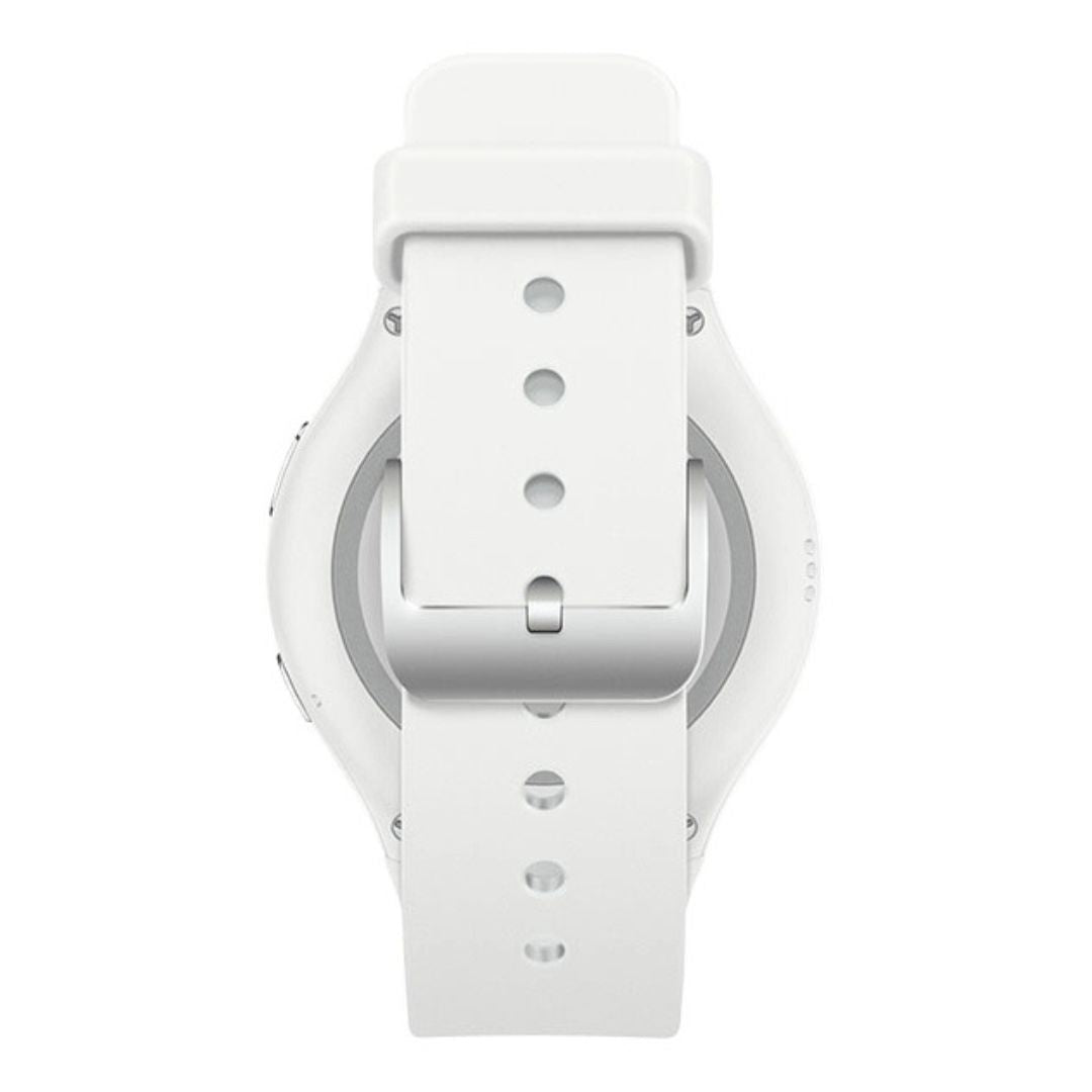 AT&T - Samsung Gear S2 Smartwatch - Silver with White Band  - SM-R730AZWAATT