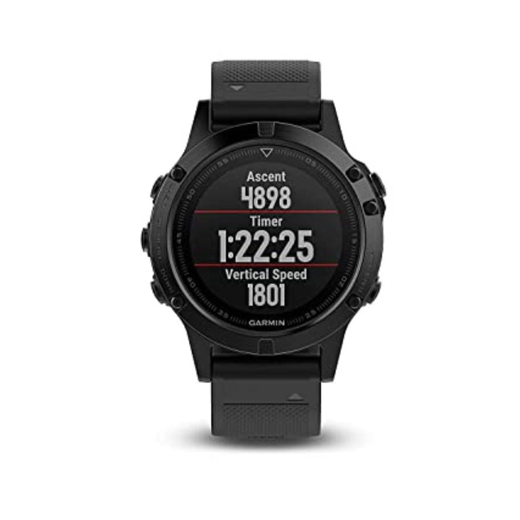 Garmin f?nix 5 Sapphire Smartwatch 47mm Fiber-Reinforced Polymer - Black w/ Black Band - 010-01688-10