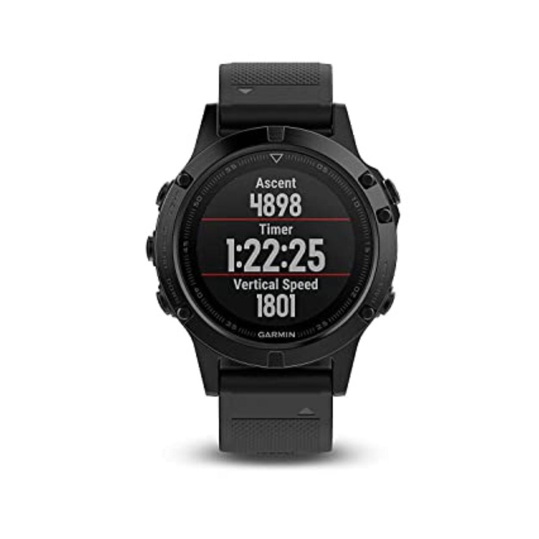 Garmin f?nix 5 Sapphire Smartwatch 47mm Fiber-Reinforced Polymer - Black w/ Black Band - 010-01688-10