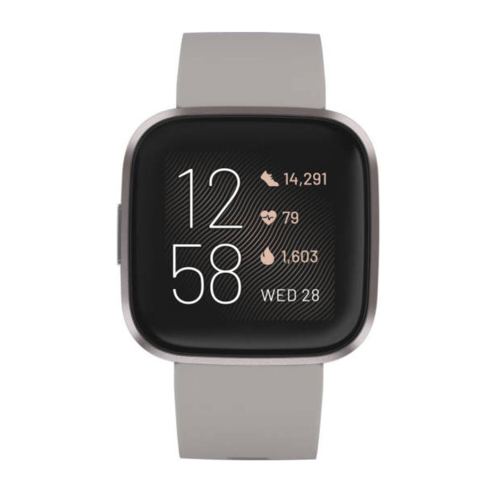 Fitbit - Versa 2 Smartwatch 40mm Aluminum Stone/Mist Gray- FB507GYSR