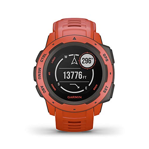 Garmin - Instinct 45mm Standard Edition Smartwatch Fiber-Reinforced Polymer - Flame Red -  010-02064-02
